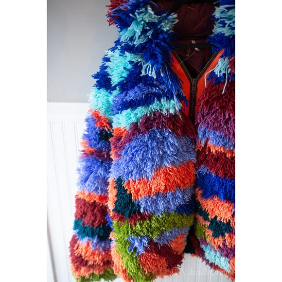 Free People Multicolor Fuzzy Jacket - Picture 6 of 9